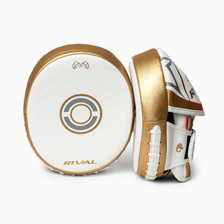 Manoplas de boxeo Rival Professional Cloud RPM100C Blanco-oro-Combat Arena