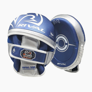 Manoplas de boxeo Rival Professional RPM100 Blu-Plata-Combat Arena