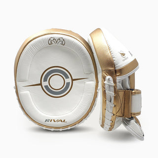Manoplas de boxeo Rival Professional RPM100 Blanco-Oro 