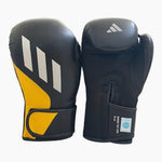Guantes de boxeo Adidas Speed Tilt 200 WAKO 10 Oz Negro-amarillo-blanco 