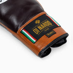 Guantes de boxeo Di Nardo con Cordones 14 Oz Borgoña-coñac-Combat Arena