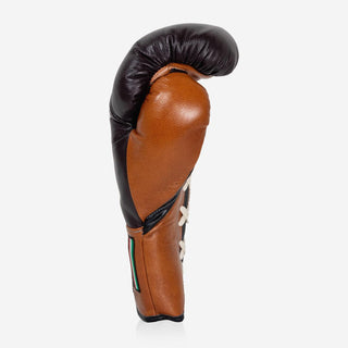 Guantes de boxeo Di Nardo con Cordones 14 Oz Borgoña-coñac-Combat Arena
