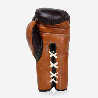 Guantes de boxeo Di Nardo con Cordones 14 Oz Borgoña-coñac-Combat Arena