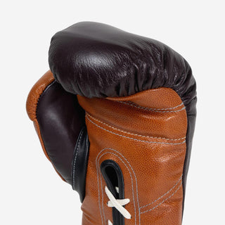 Guantes de boxeo Di Nardo con Cordones 14 Oz Borgoña-coñac-Combat Arena