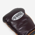 Guantes de boxeo Di Nardo con Velcro 12 Oz Borgoña-coñac-vintage-Combat Arena