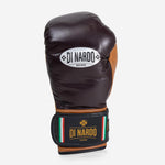 Guantes de boxeo Di Nardo con Velcro 12 Oz Borgoña-coñac-vintage-Combat Arena