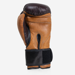 Guantes de boxeo Di Nardo con Velcro 12 Oz Borgoña-coñac-vintage-Combat Arena