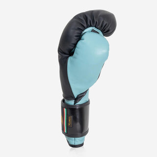 Guantes de boxeo Di Nardo con Velcro 14 Oz Negro-agua 