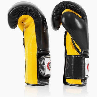Guantes de boxeo Fairtex Mexican Estilo BGV9 Negro-amarillo 