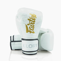 Guantes de boxeo Fairtex x Glory BGVG3 Blanco-oro-Combat Arena