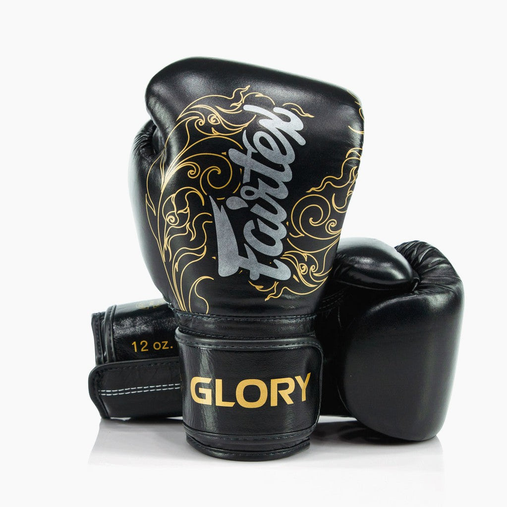Guantes de boxeo Fairtex x Glory BGVG3 Negro-Oro