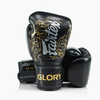 Guantes de boxeo Fairtex x Glory BGVG3 Negro-oro-Combat Arena