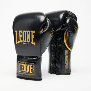 Guantes de boxeo Leone GOAT GN103L con Cordones Negro-Combat Arena