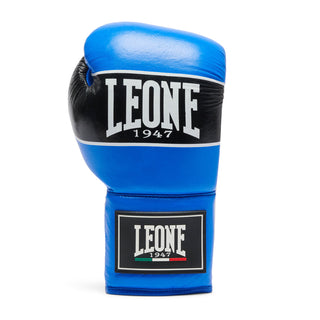 Guantes de boxeo Leone Shock Pro con cordones GN057L Azul 