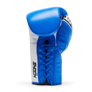 Guantes de boxeo Leone Shock Pro con cordones GN057L Azul 