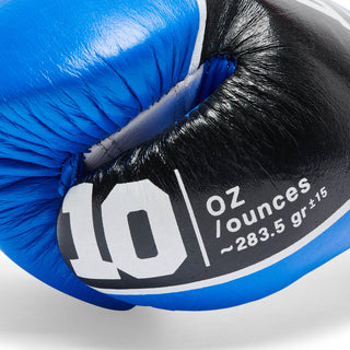Guantes de boxeo Leone Shock Pro con cordones GN057L Azul 