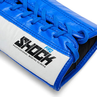 Guantes de boxeo Leone Shock Pro con cordones GN057L Azul 