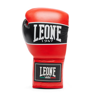 Guantes de boxeo Leone Shock Pro con cordones GN057L Rojo 