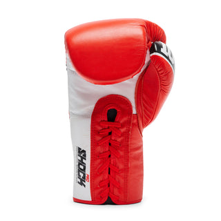 Guantes de boxeo Leone Shock Pro con cordones GN057L Rojo 