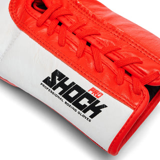 Guantes de boxeo Leone Shock Pro con cordones GN057L Rojo 