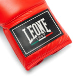 Guantes de boxeo Leone Shock Pro con cordones GN057L Rojo 