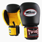 Guantes Muay Thai Twins Special BGVL3 Negro-Amarillo