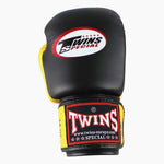 Guantes Muay Thai Twins Special BGVL3 Negro-Amarillo