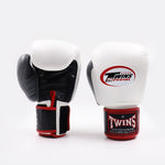 Guantes Muay Thai Twins Special BGVL4 Negro-blanco-gris-Combat Arena