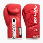 Guantes de boxeo Rival RFX Guerrero Pro Fight SF-H Rojo 10 Oz-Combat Arena