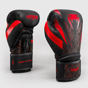 Guantes de boxeo Venum Impact Amazonia Reborn Negro-rojo-Combat Arena