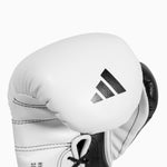 Guantes de boxeo Adidas Hybrid 500 Pro con Cordones Blanco-negro 