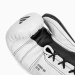 Guantes de boxeo Adidas Hybrid 500 Pro con Cordones Blanco-negro 
