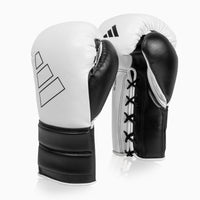Guantes de boxeo Adidas Hybrid 500 Pro con Cordones Blanco-negro 