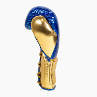 Guantes de boxeo Adidas Hybrid 500 Pro con Cordones Azul-oro 