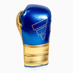 Guantes de boxeo Adidas Hybrid 500 Pro con Cordones Azul-oro 