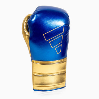 Guantes de boxeo Adidas Hybrid 500 Pro con Cordones Azul-oro 