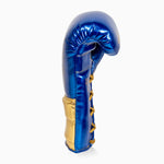 Guantes de boxeo Adidas Hybrid 500 Pro con Cordones Azul-oro 