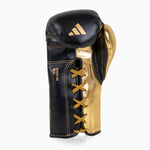 Guantes de boxeo Adidas Hybrid 500 Pro con Cordones Negro-oro 
