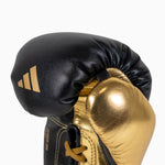 Guantes de boxeo Adidas Hybrid 500 Pro con Cordones Negro-oro 