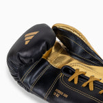 Guantes de boxeo Adidas Hybrid 500 Pro con Cordones Negro-oro 