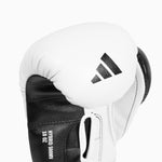 Guantes de boxeo Adidas Hybrid 500 Pro con Velcro Blanco-negro 