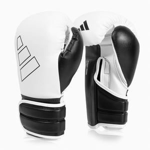 Guantes de boxeo Adidas Hybrid 500 Pro con Velcro Blanco-negro 