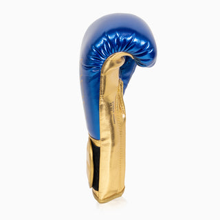 Guantes de boxeo Adidas Hybrid 500 Pro con Velcro Azul-oro 