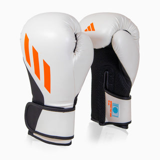 Guantes de boxeo Adidas Speed Tilt 200 WAKO 10 Oz Blanco-negro-rojo 