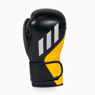 Guantes de boxeo Adidas Speed Tilt 200 WAKO 10 Oz Negro-amarillo-blanco 