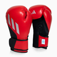 Guantes de boxeo Adidas Speed Tilt 200 WAKO 10 Oz Rojo-negro-plata 