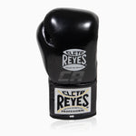 Guantes de boxeo Cleto Reyes Professional CB2 Negro-Plata con cordones 