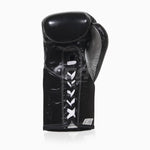 Guantes de boxeo Cleto Reyes Professional CB2 Negro-Plata con cordones 