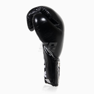 Guantes de boxeo Cleto Reyes Professional CB2 Negro-Plata con cordones 