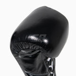 Guantes de boxeo Cleto Reyes Professional CB2 Negro-Plata con cordones 